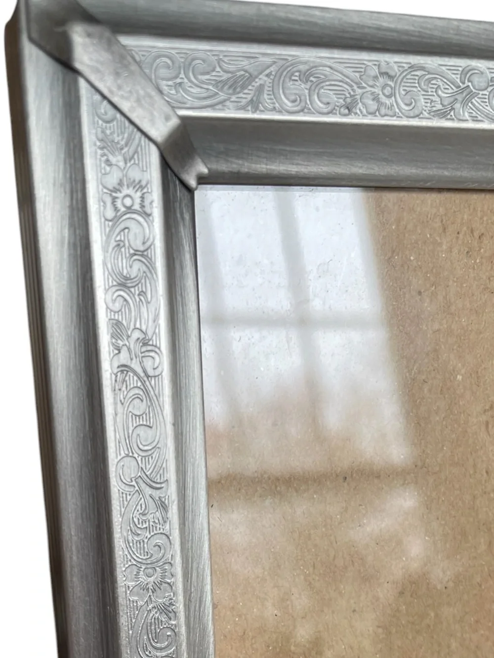 Small vintage photo frame, etched pewter